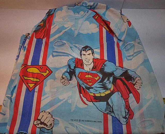 1978 Superman Fitted Sheet DC Comics Vintage