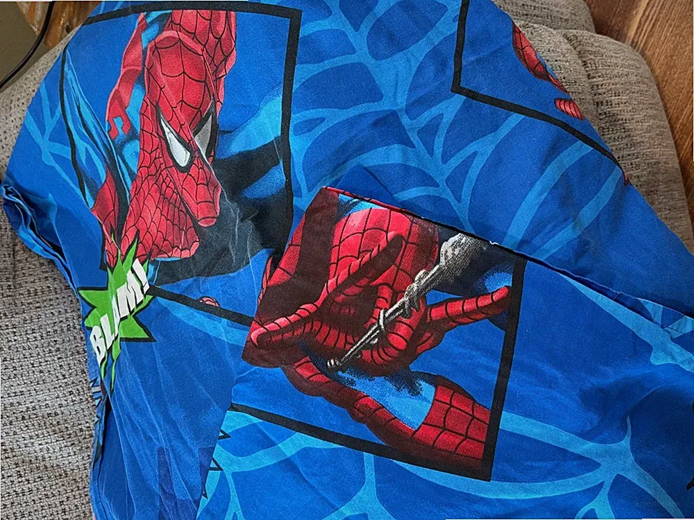 2 Marvel Spiderman Twin Flat Sheets Youth 66x96 2009 Comic Book Bedding BLAM