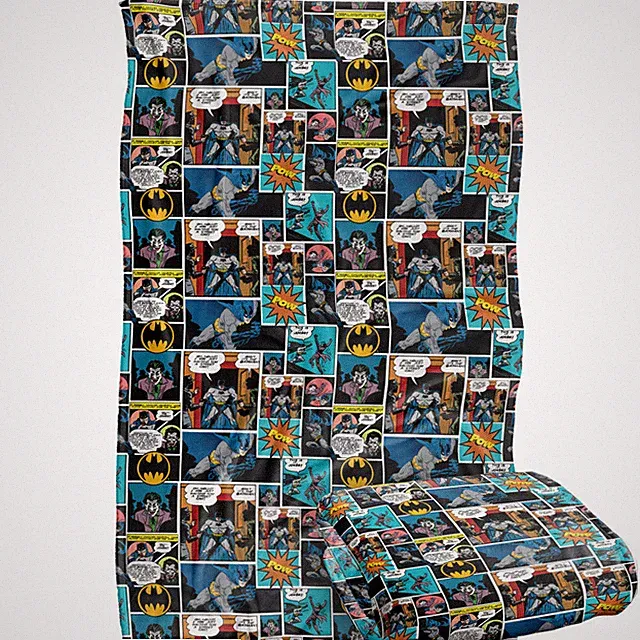 Batman Comic Pattern Silky Touch Super Soft Throw Blanket