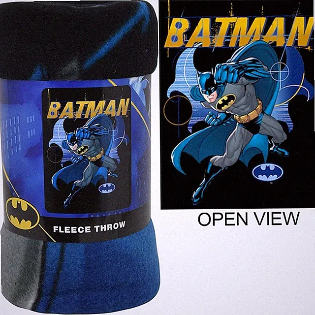 Blanket - DC Comics Batman Black Hero Boys 45x60 Silk Touch Soft Throw NEW