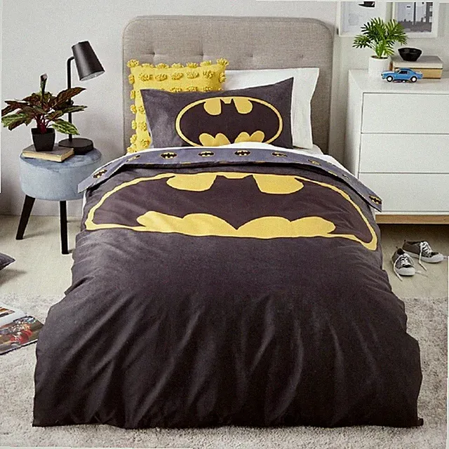 DC Comics Batman Logo Queen Bed Quilt Cover Set