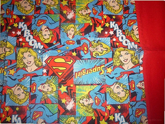 DC Comics SuperGirl Cotton Fabric Design standard handcraft pillowcase
