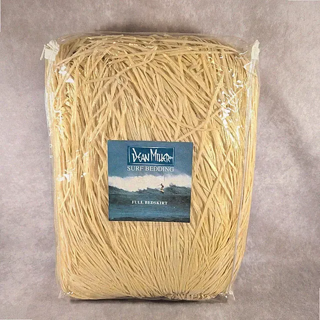 Dean Miller Surf Bedding Rayon Raffia Grass Hula Full Size Bedskirt Hawaiian
