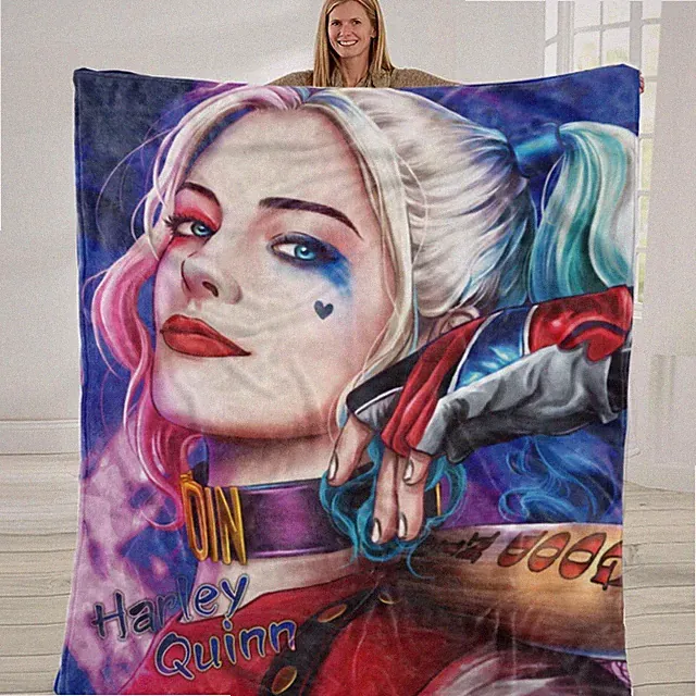 Harley Quinn Supergirl Blanket Children Flannel Gift Soft Bed Throw 50x60in