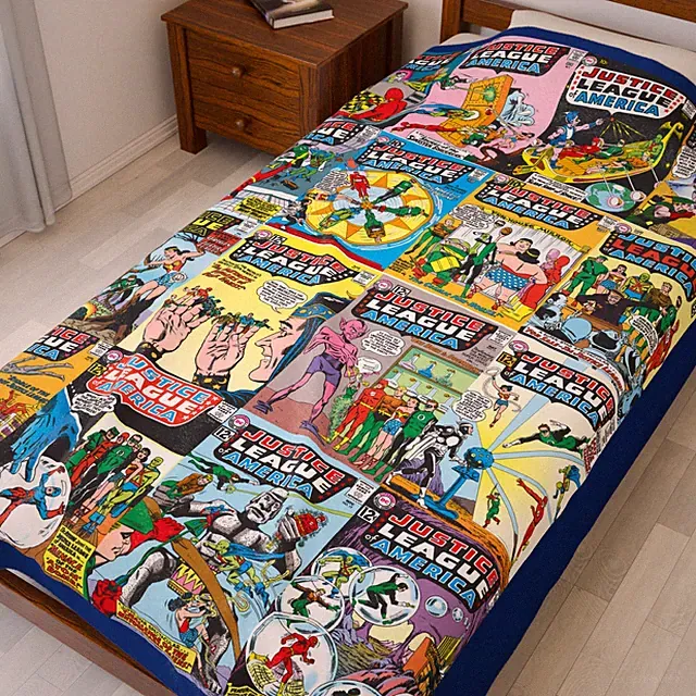 Justice League of America Blanket - DC Comics Silver Age JLA Art - Soft & Comfy