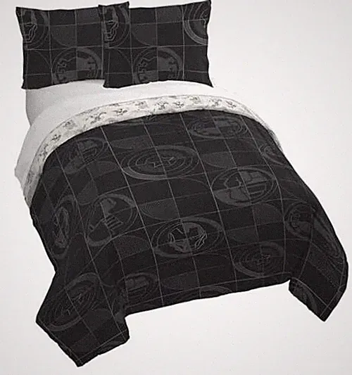 Kids Duvet Cover Set with Sham & Pillowcase – Queen Black - Marvel Comics