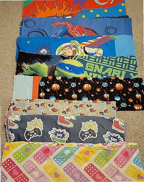 Lot of 8 Kids & Teens Pillowcases Multicolor Spiderman Buzz Lightyear