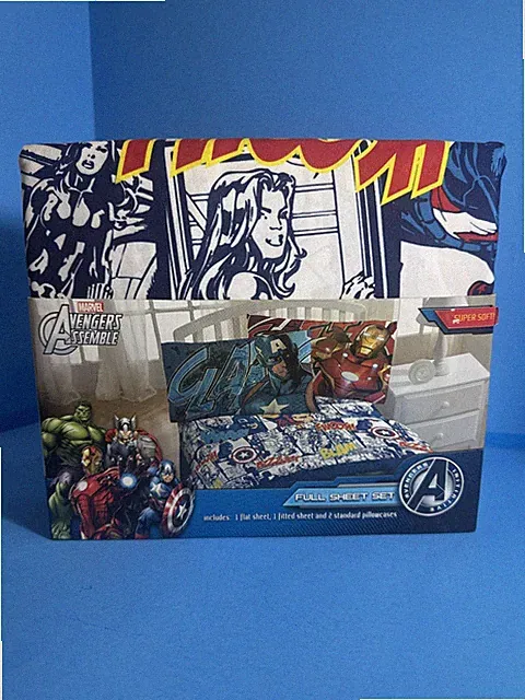 Marvel Avengers Assemble Full Sheet Set 4 Pc Full Size Bed New (TV)