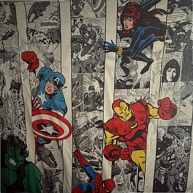 Marvel Avengers Comic Book Comforter Kids Captain America Iron Man Spider-Man