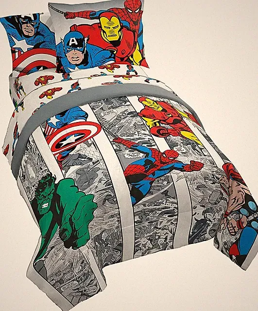 Marvel Avengers "Comic Cool" Kids Reversible Bed Set-AB084QHJCJY5, AB084QGBDD26
