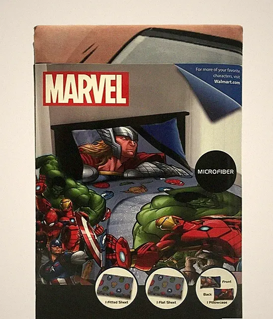 Marvel Avengers "Fight Club" Super Soft 4 Piece Full Size Sheet Set - Brand New