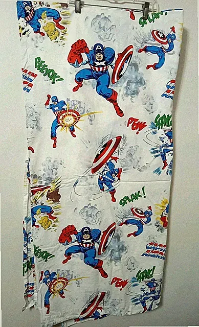 Marvel Avengers Full Size Flat Sheet Superhero Comic Fabric Potty Barn