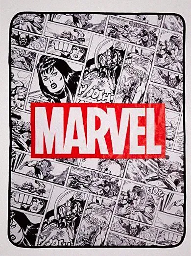 Marvel Comic Book Panels Throw Blanket