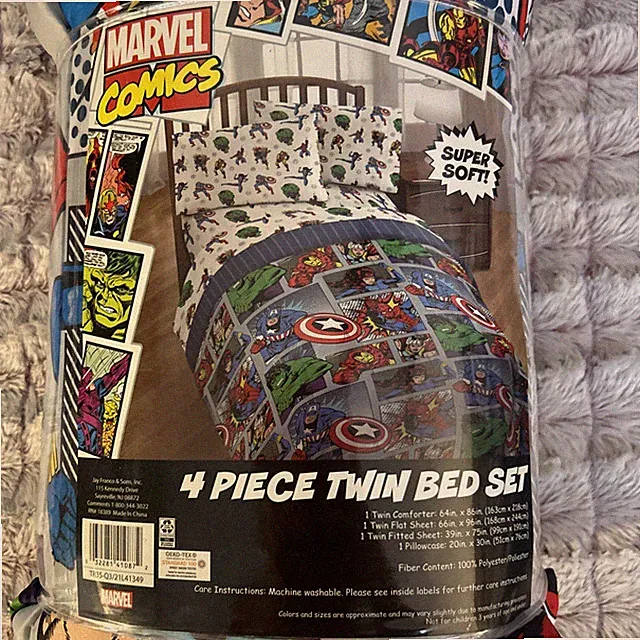 Marvel Comics 4 Pieces Twin Bed Set
