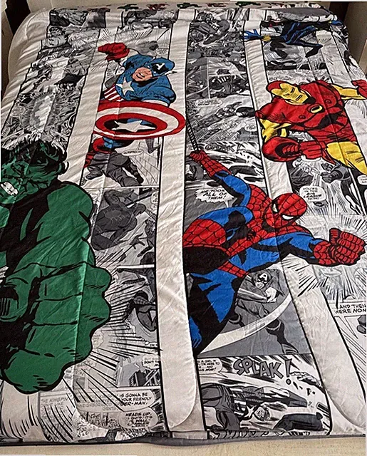 Marvel Comics Full Size Sheet Set And Comforter/ No Pillow Cases