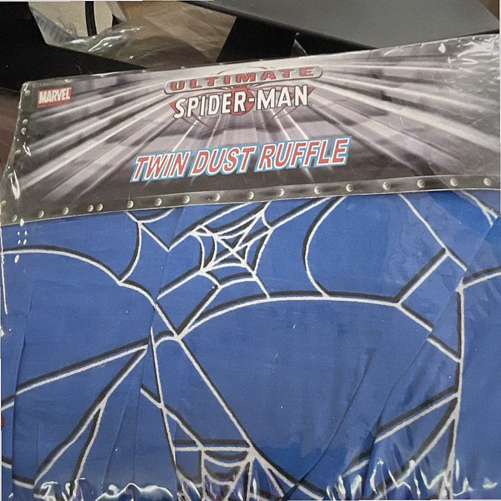 Marvel Spider-Man Twin Dust Ruffle Bed Skirt Comic Pattern Polyester 18389