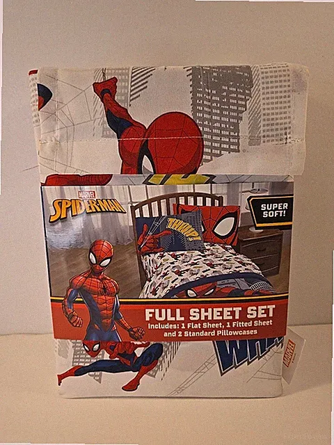 Marvel Spiderman Full Size sheet Set By Jay Franco