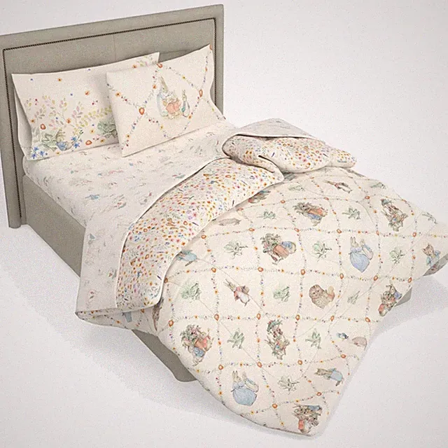 Peter Rabbit Book Bedding Set, Full Size 7-Piece Super Soft Fluffy Reversible...