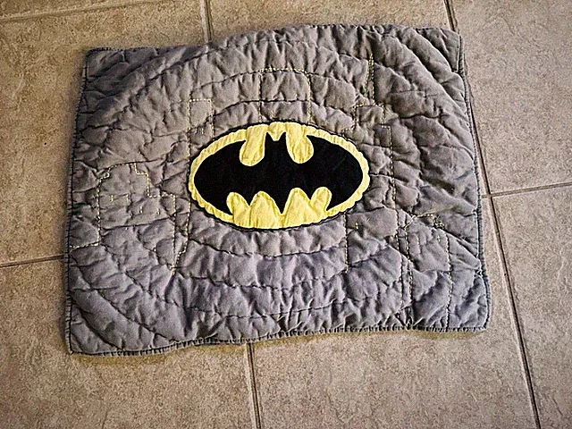 POTTERY BARN KIDS 1 Batman Comics BAT SIGNAL Standard Size Pillow Sham Quilted