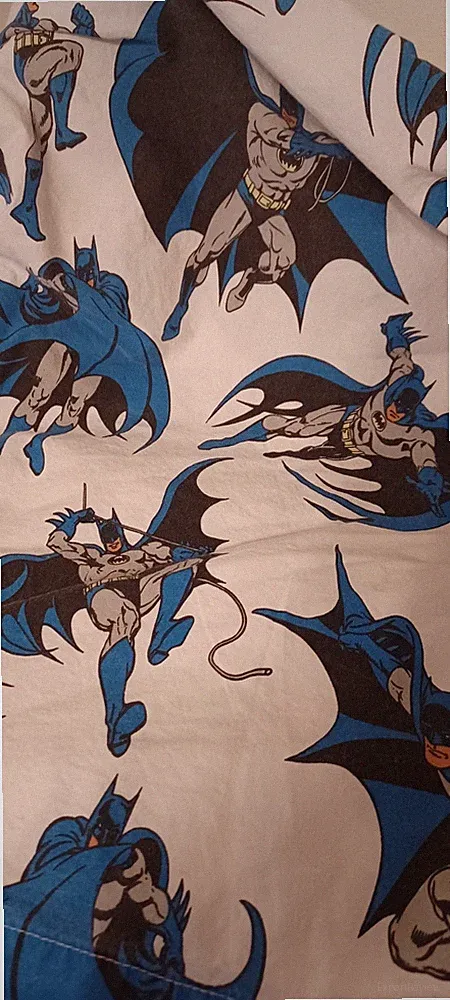Pottery Barn Kids Batman Queen Flat Sheet DC Comic Cartoon Action Hero Figure
