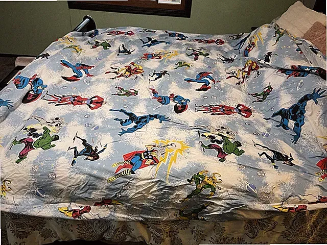 Pottery Barn Kids Glow In The Dark Marvel Heros Full Queen Duvet Cover W 2 Shams