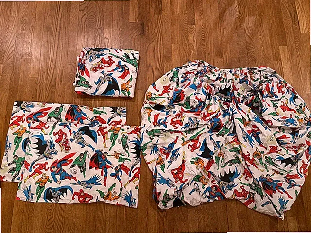 Pottery Barn Kids Marvel DC Comics Superhero Queen Size Complete Sheet Set