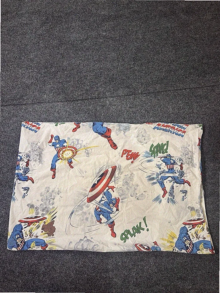 Pottery barn kids marvel single standard cotton pillow case bedding comic book