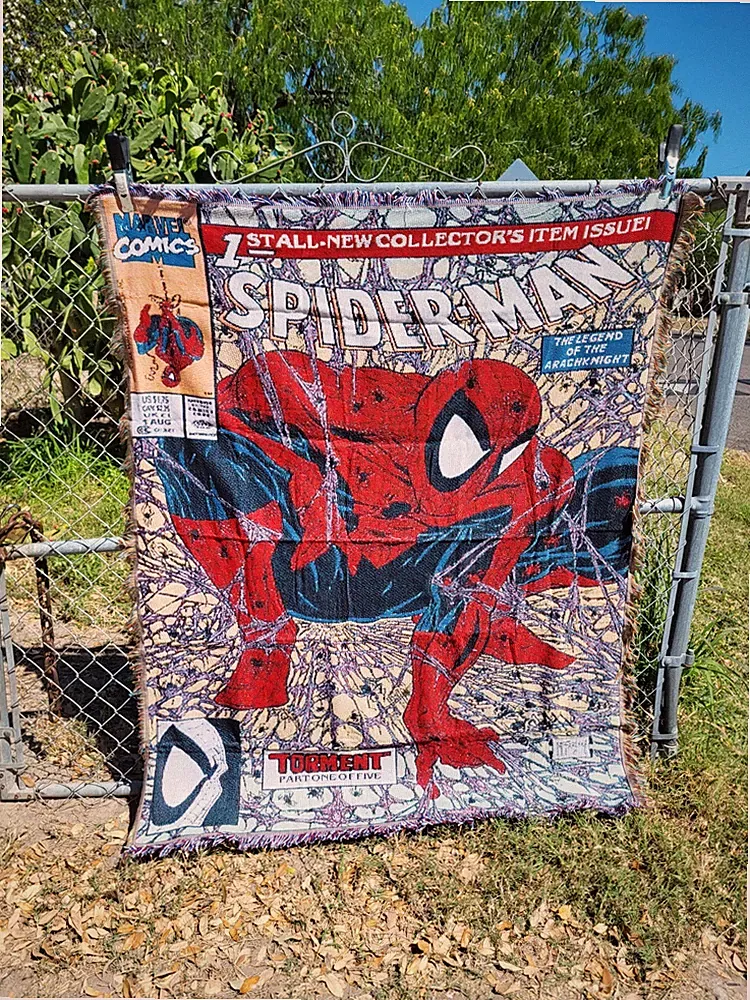 Spiderman Comic Tapestry Blanket