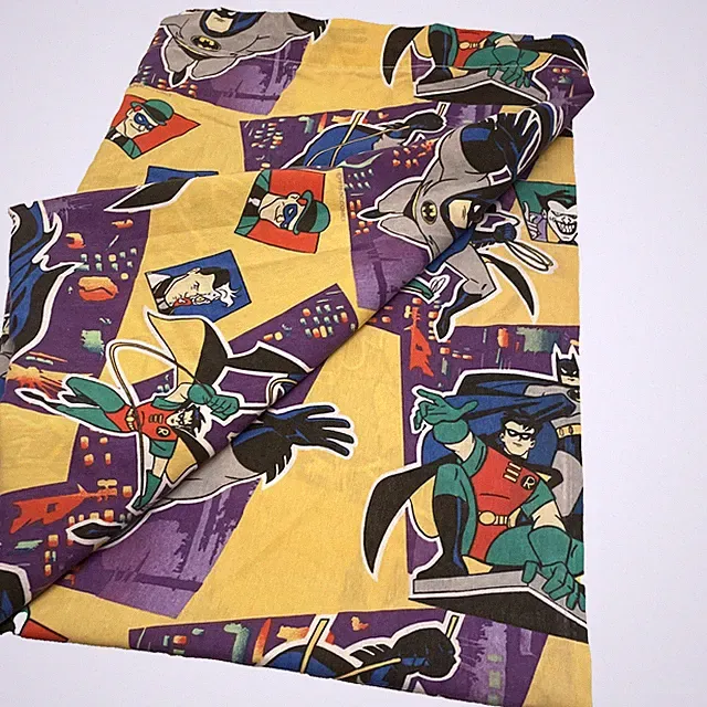 Vintage 1995 DC Comics Batman Joker Robin Twin Top Flat Sheet 90's Riddler