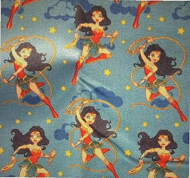 wonder woman comics fun fabric 12 by 11 inch new